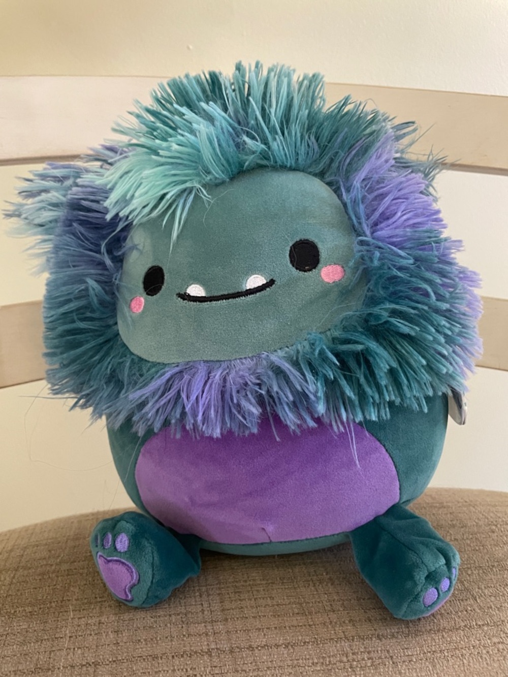 JT Squishmallows Teal Purple Plush Bigfoot Monster good condition